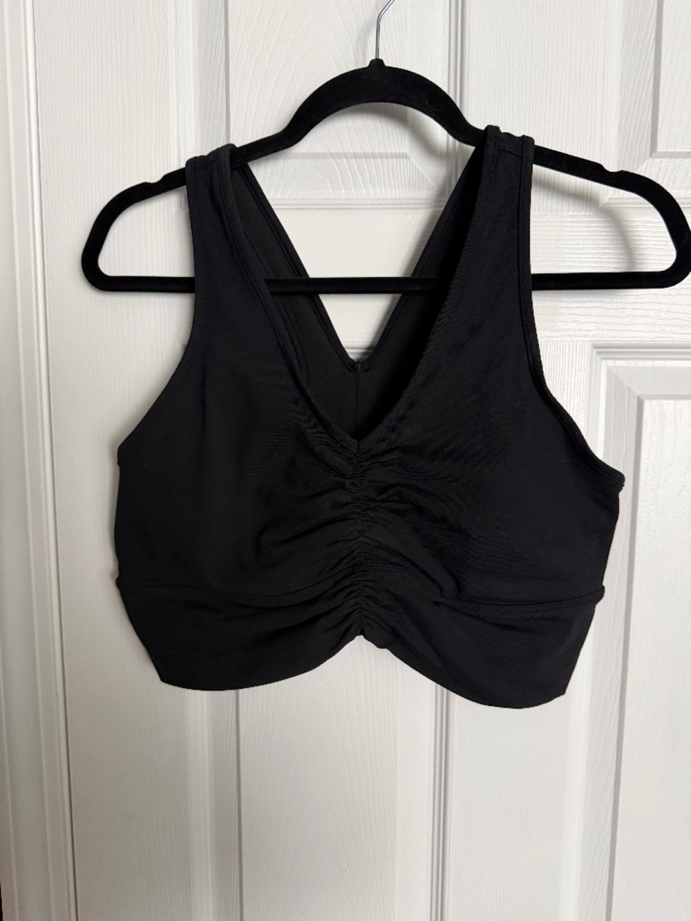 Alo Yoga Black Ruched Front Bra Tank Top XL